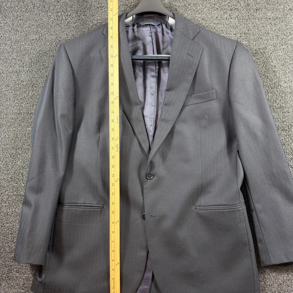 Brooks Brothers 1818 Madison 2‎ Piece Suit 44R W39x27 Gray Saxon Wool Hemmed